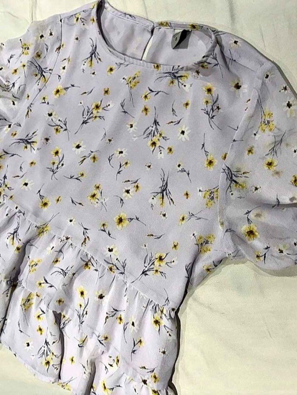 paper crane Floral Chiffon Top